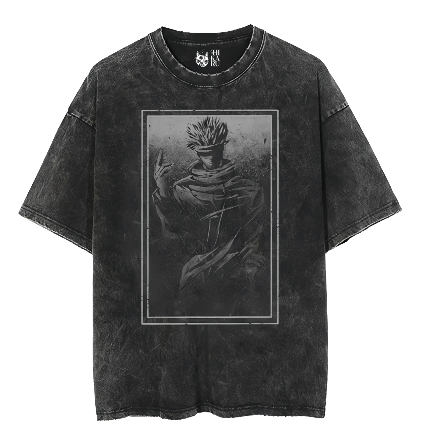 POLERA SATORU GOJO BLACK -ENCARGO